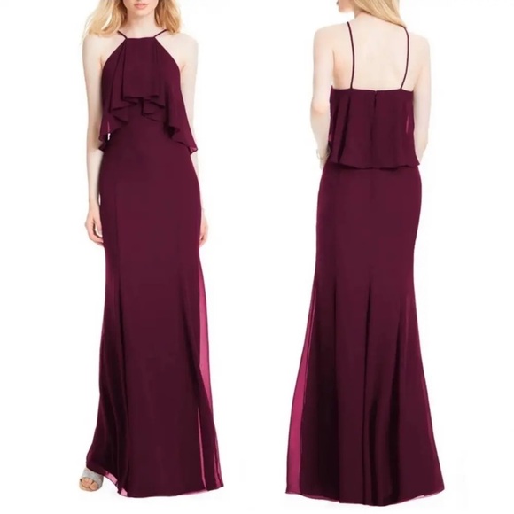 Bill Levkoff Dresses & Skirts - Bill Levkoff Burgundy Bridesmaids Maxi Dress, Size 12